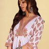 Dhiyona IE Women Ethnic Motifs Printed Empire Thread Work Pure Cotton Kurta with Trousers