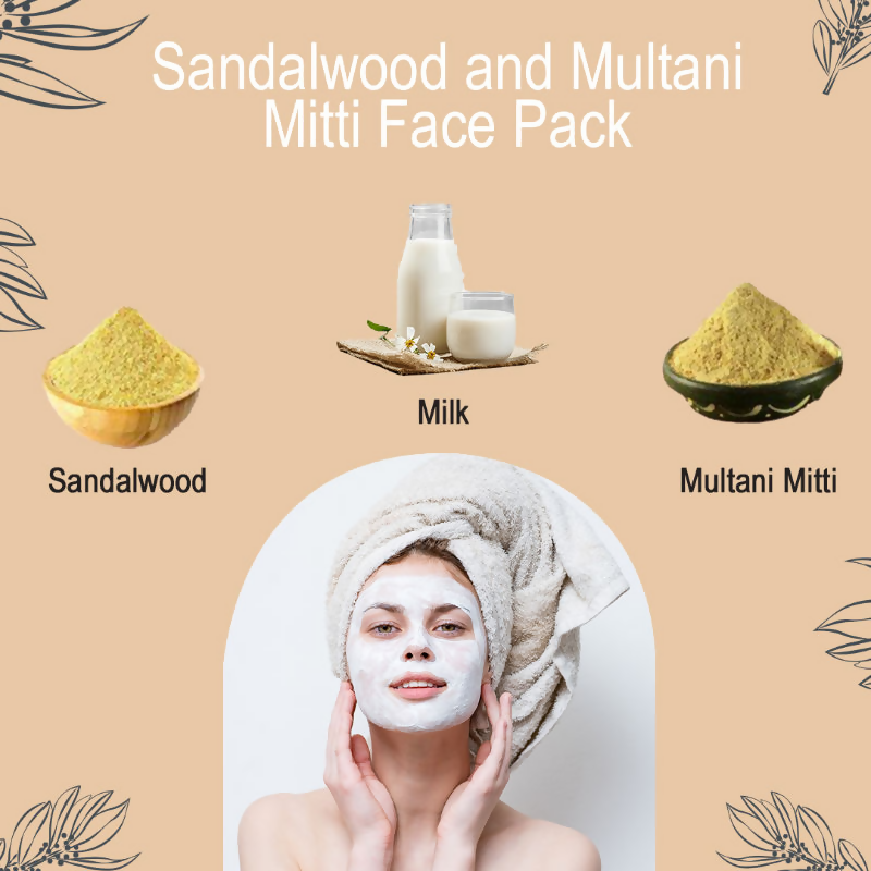 Wild Organic sandalwood powder face pack for skin and body, natural sandalwood in a reusable packaging