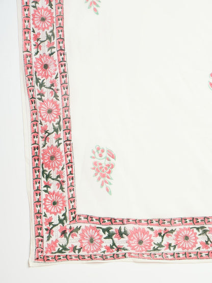 Dhiyona IE Women Ethnic Motifs Printed Pure Cotton Kurta with Trousers & With Dupatta