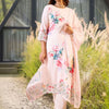 Indyancart IE Women Floral Printed Regular Linen Kurta with Trousers & With Dupatta