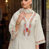 Indyancart IE Women Floral Embroidered Regular Thread Work Kurta with Trousers & With Dupatta