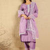 Dhiyona IE Floral Embroidered Straight Kurta With Trousers & Dupatta