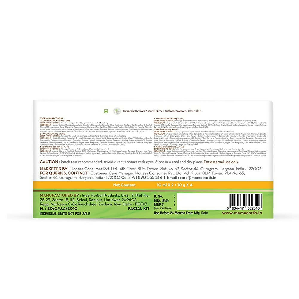 Mamaearth Ubtan Facial Kit with Turmeric & Saffron for Glowing Skin - Indyancart
