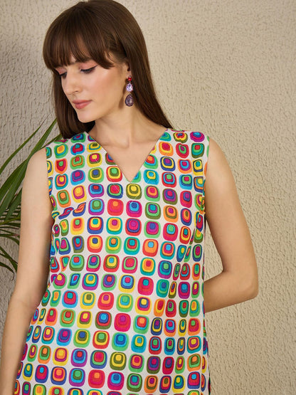 Dhiyona IE INDO ERA Women Printed Pure Cotton Tunic with Trousers