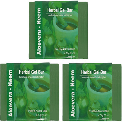 Jain Aloe Vera Neem Herbal Gel Bar
