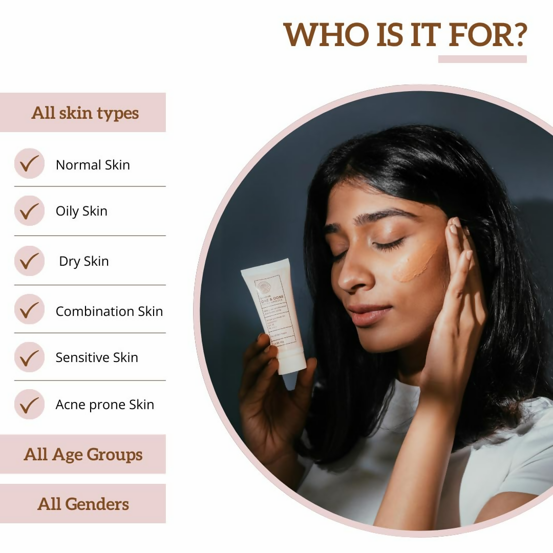 Sandiva One & Done Tinted Sunscreen With Zinc Oxide, SPF 35 PA++++, No White Cast - Tint 11