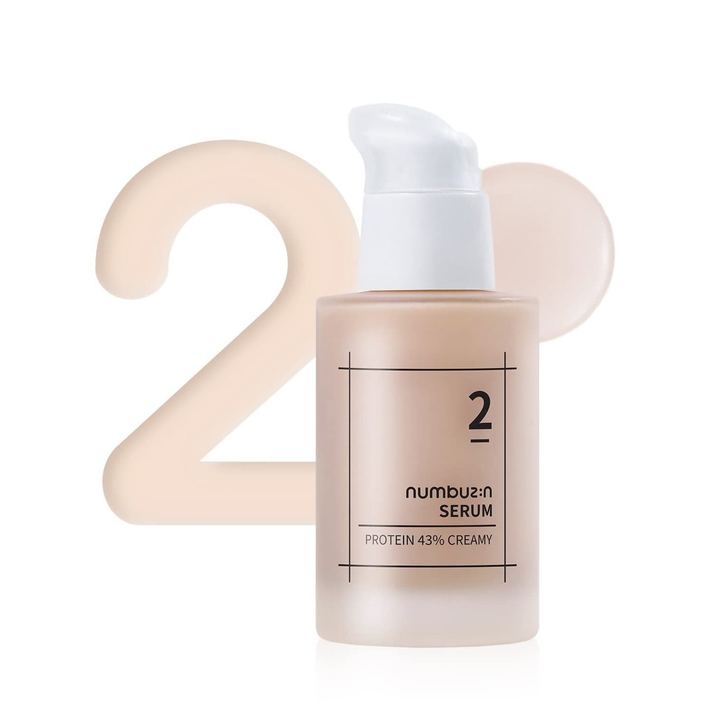Numbuzin No.2 Face Serum bottle with dropper, clear liquid inside, on a neutral background, part of skincare serum and essence collection.