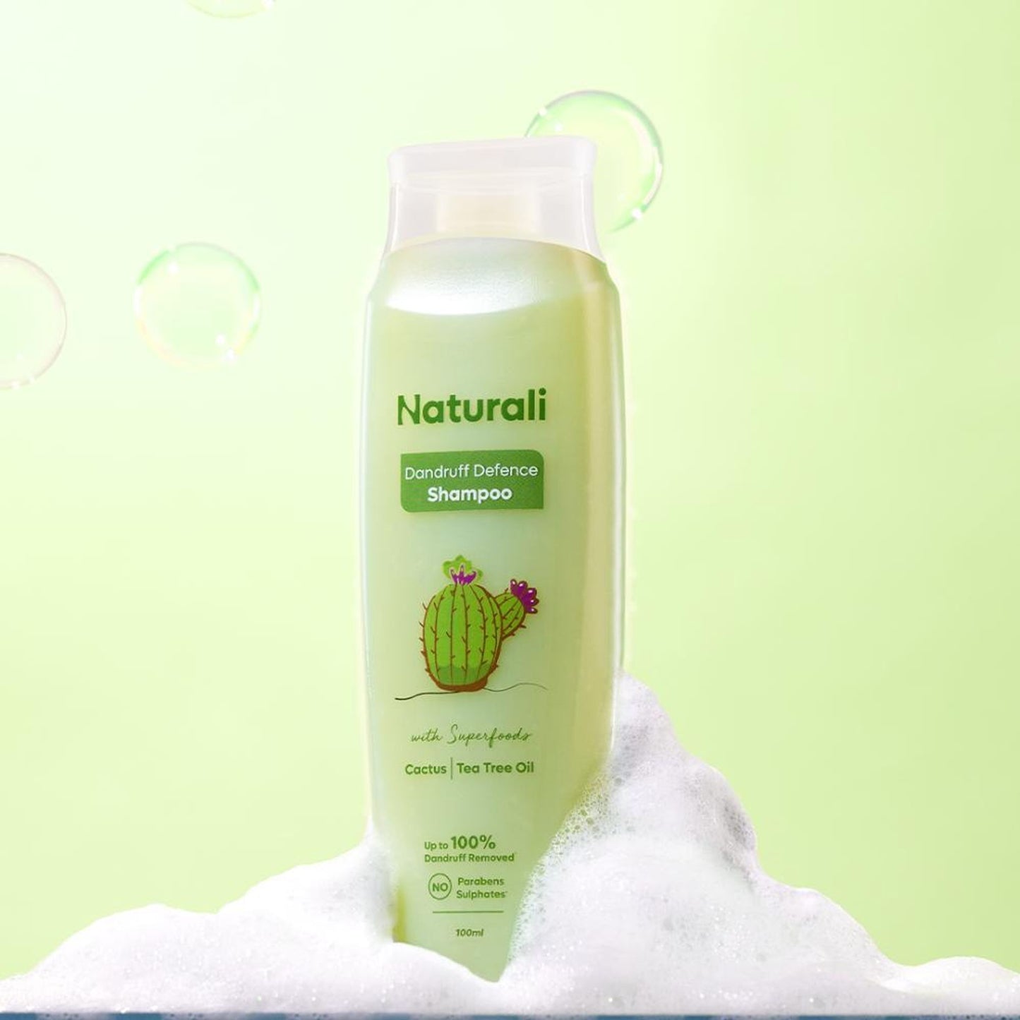 Naturali Dandruff Defence Shampoo with Tea Tree Oil & Cactus Extracts That Prevents Dandruff 370ml
