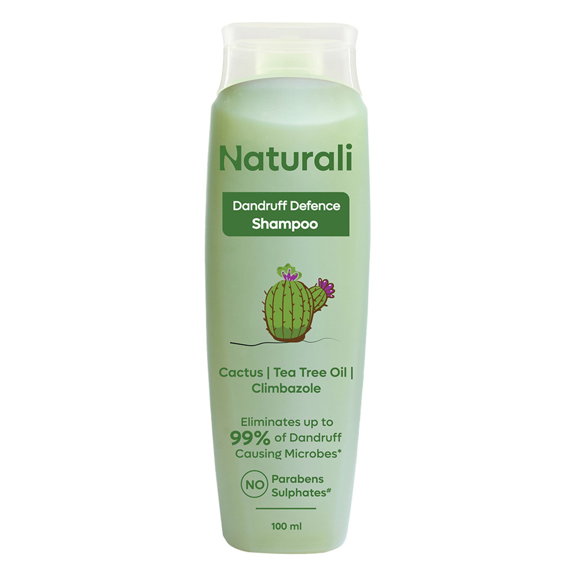 Naturali Dandruff Defence Shampoo with Tea Tree Oil & Cactus Extracts That Prevents Dandruff 370ml