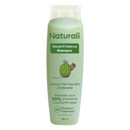 Naturali Dandruff Defence Shampoo with Tea Tree Oil & Cactus Extracts That Prevents Dandruff 370ml