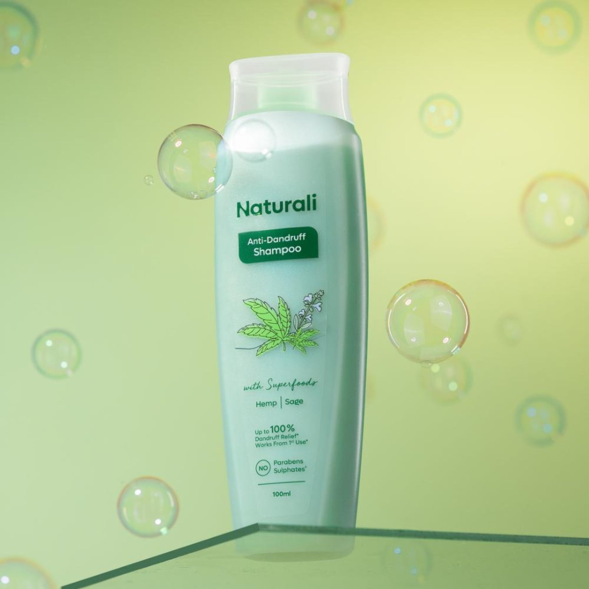Naturali Anti-Dandruff Shampoo with Superfood Hemp Oil & Sage Extract