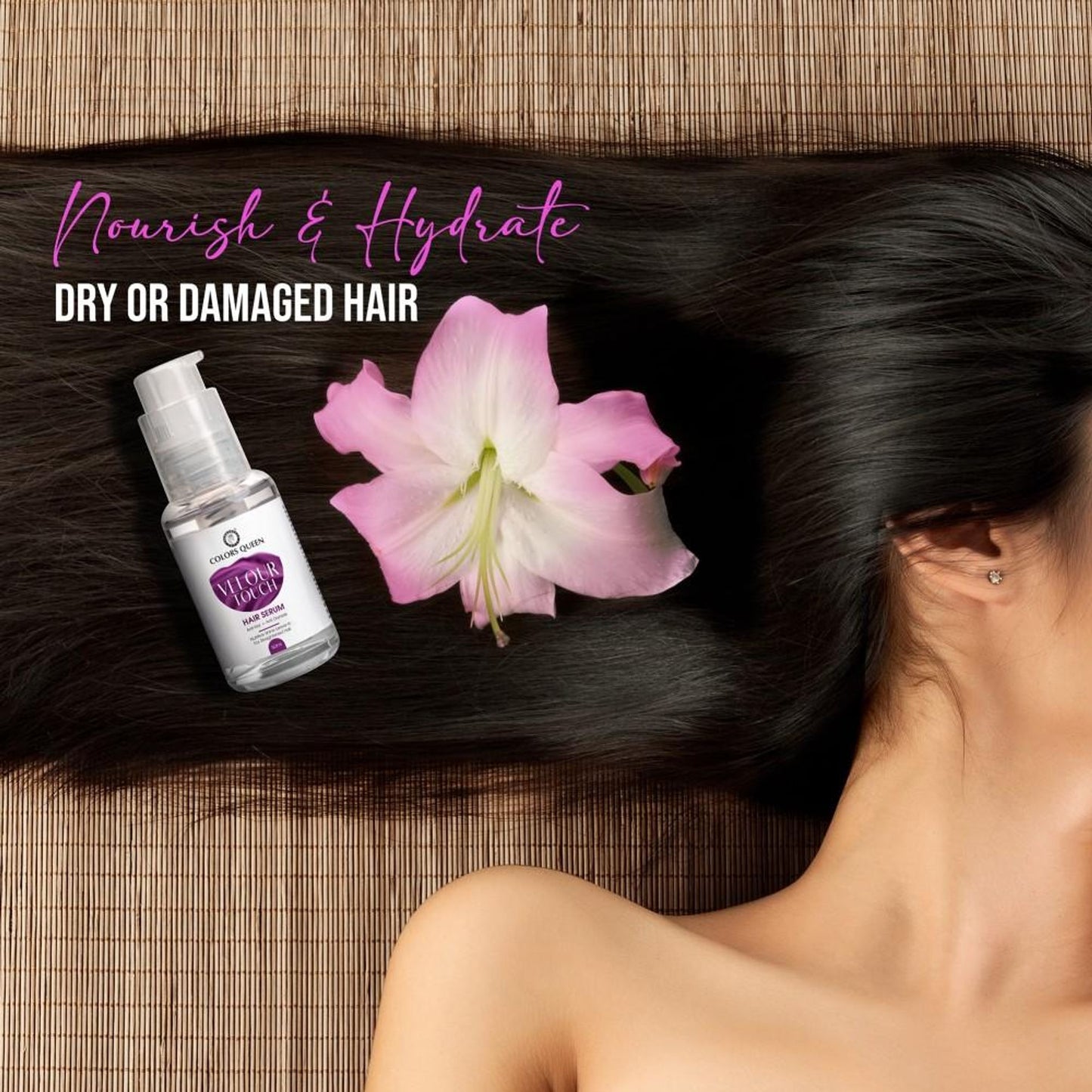 Colors Queen Velour Touch Anti-Frizz & Anti Dryness Hair Serum