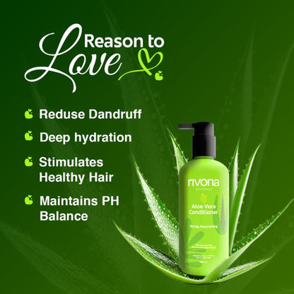 Rivona Naturals Aloe Vera Conditioner With Avocado- Dry And Frizzy Hair, Sulphate and Paraben free