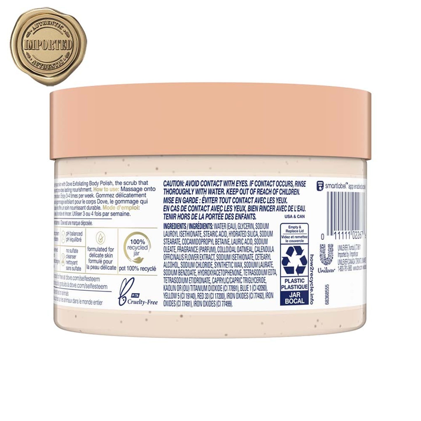 Dove Exfoliating Body Polish Scrub - Oatmeal & Calendula Oil