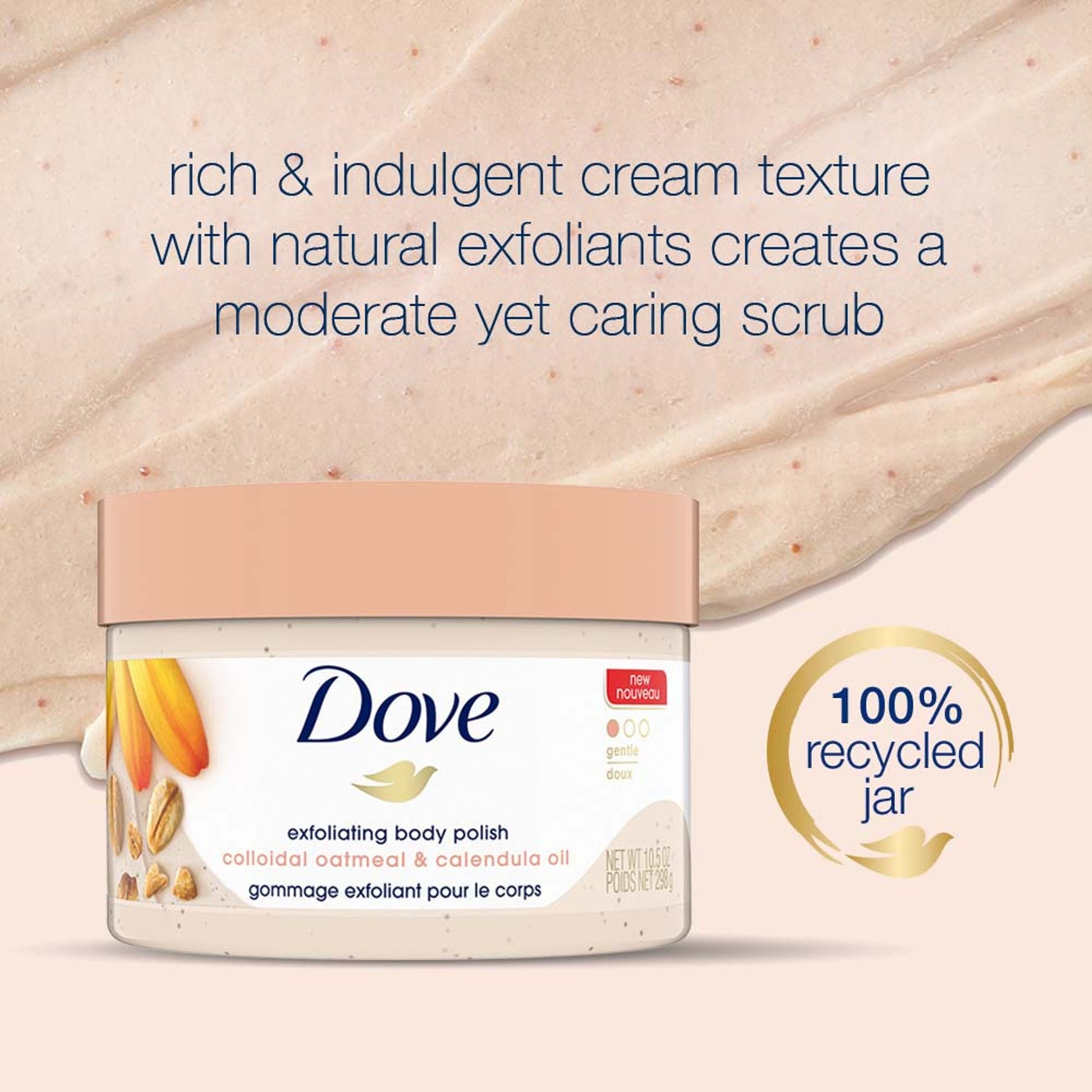 Dove Exfoliating Body Polish Scrub - Oatmeal & Calendula Oil