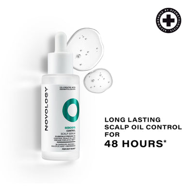 Novology Sebosys Control Scalp Serum, 48 Hours Oil Control, Dermat Tested, Oily, Greasy, Flaky Scalp