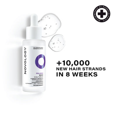 Novology Follicle Revive Scalp Serum, For Hair Growth, Suitable For Sensitive Scalp, Dermat Tested