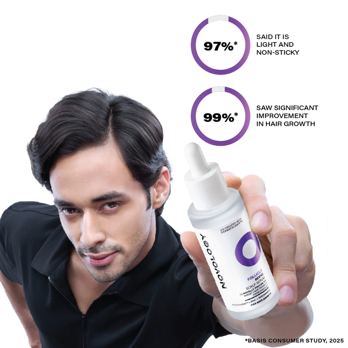 Novology Follicle Revive Scalp Serum, For Hair Growth, Suitable For Sensitive Scalp, Dermat Tested