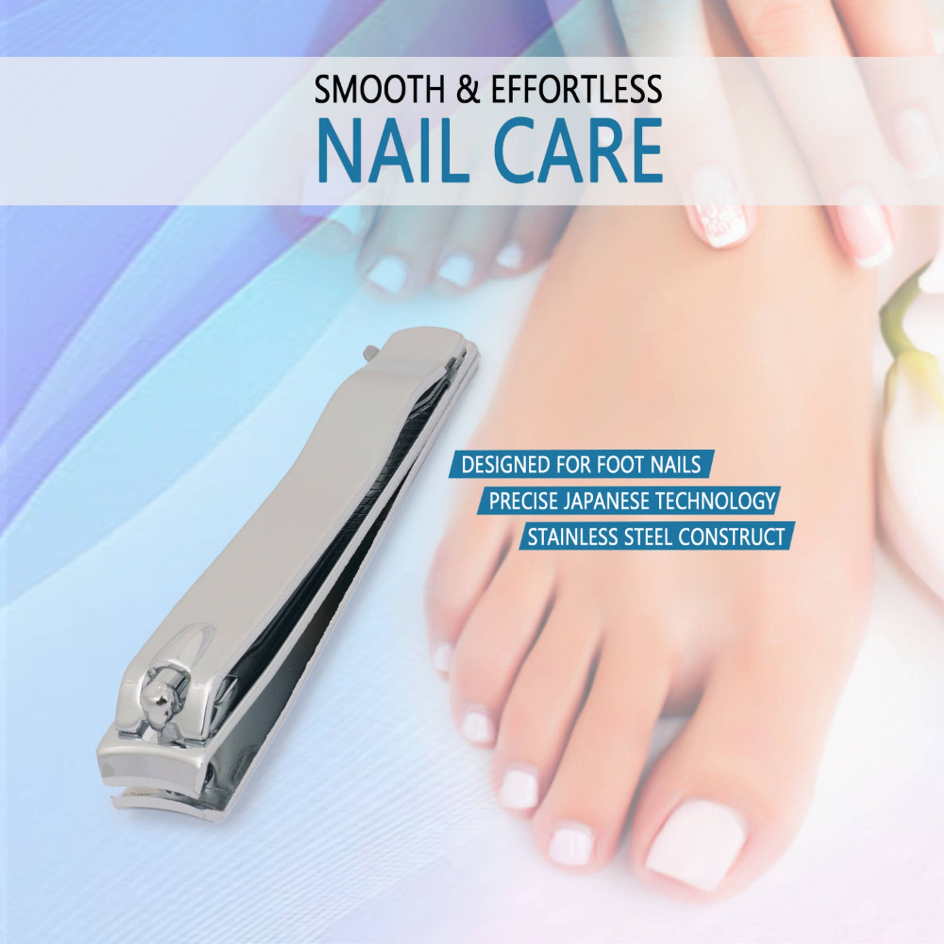 Beautiliss Large Nail Cutter for Thick Nails,Sharp Stainless Steel Clipper (Design & Color May Vary)