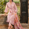 Dhiyona IE V Neck Floral Embroidered Panelled A Line Kurta with Trouser & Dupatta