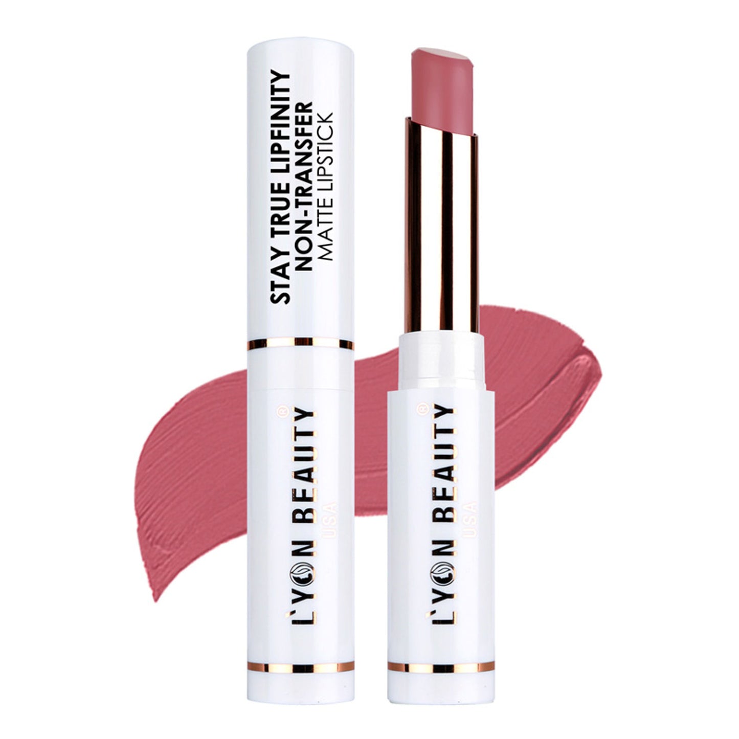 Lyon Beauty Stay True Lipfinity Non Transfer Matte Lipstick - Nude Rose 02