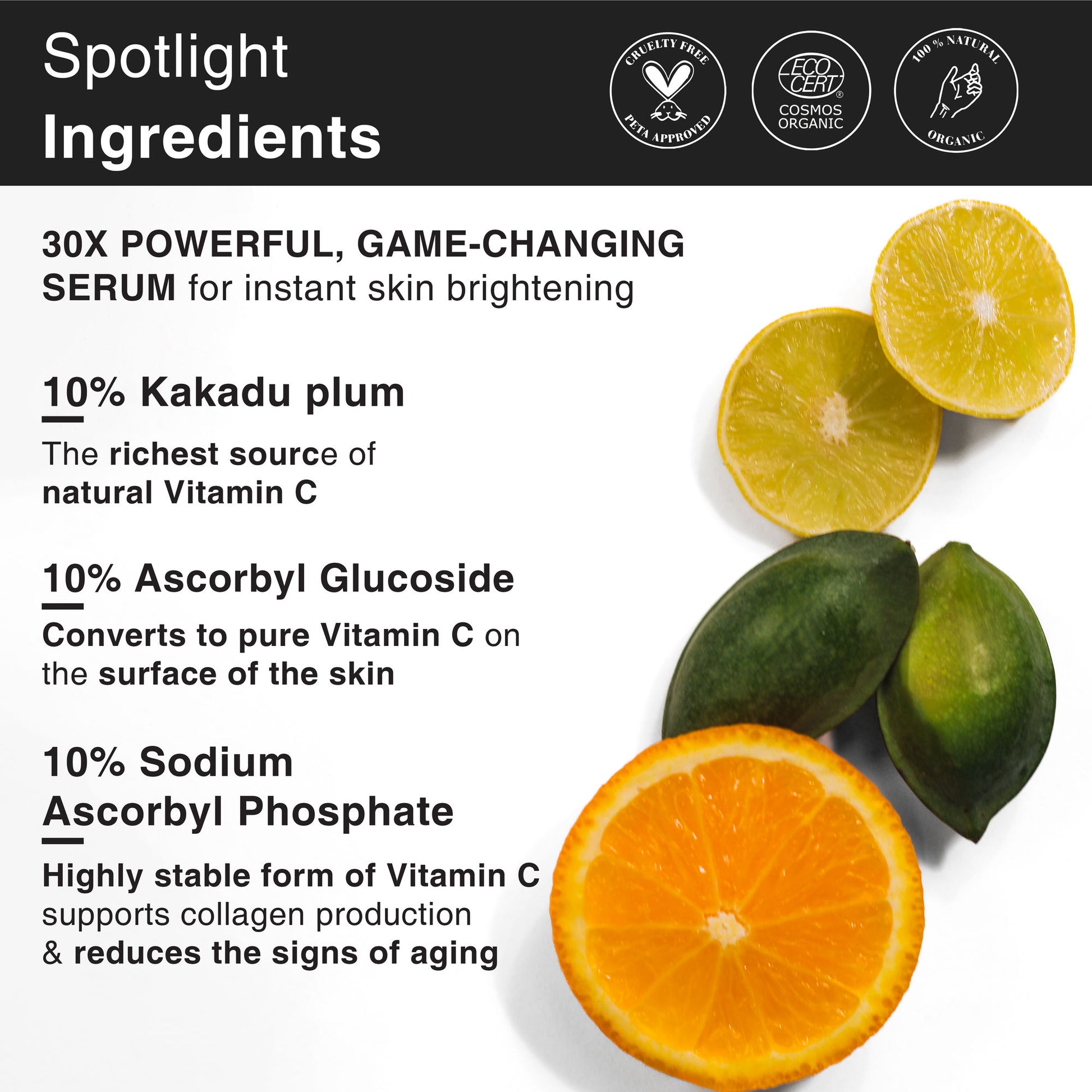 Soulflower 20% Vitamin C Serum for Instant Skin Glow - Dermat Tested for Dark Spots & Dull Skin