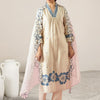 Indyancart IE Women Floral Embroidered Regular Thread Work Kurta with Trousers & With Dupatta
