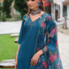 Dhiyona IE Women Floral Embroidered Thread Work Liva Kurta with Trousers & Dupatta