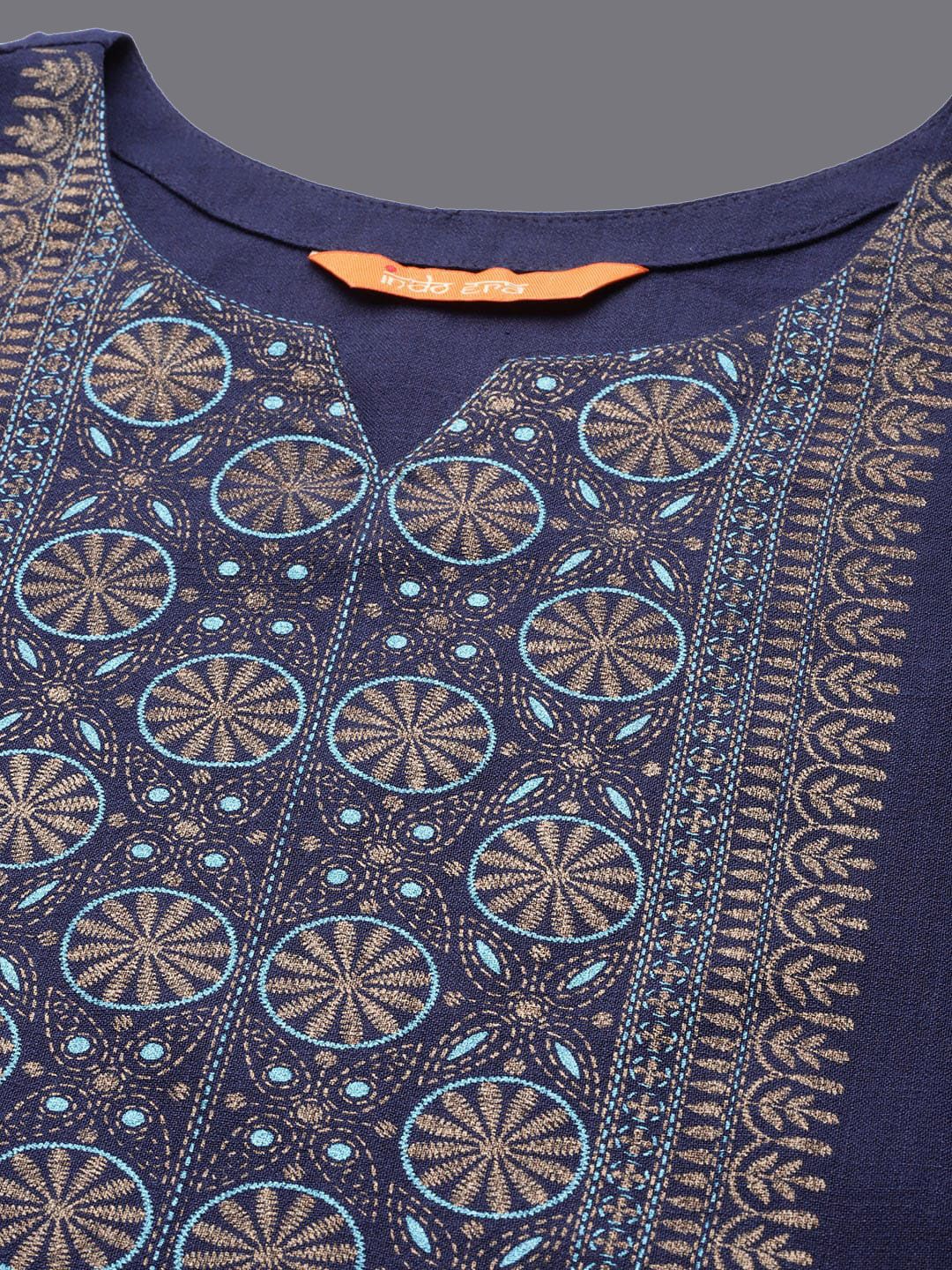 Dhiyona IE Ethnic Motifs Printed Kurta with Palazzos & Dupatta