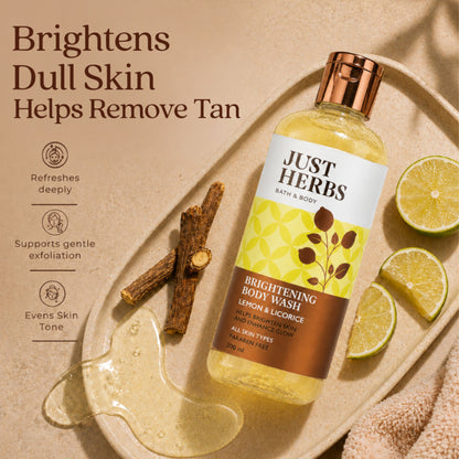 Just Herbs Lime And Liquorice Vitamin C Skin Brightening Body Wash
