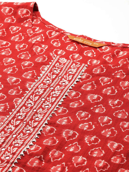 Indyancart IE Ethnic Motifs Printed Kurta with Trousers & Dupatta