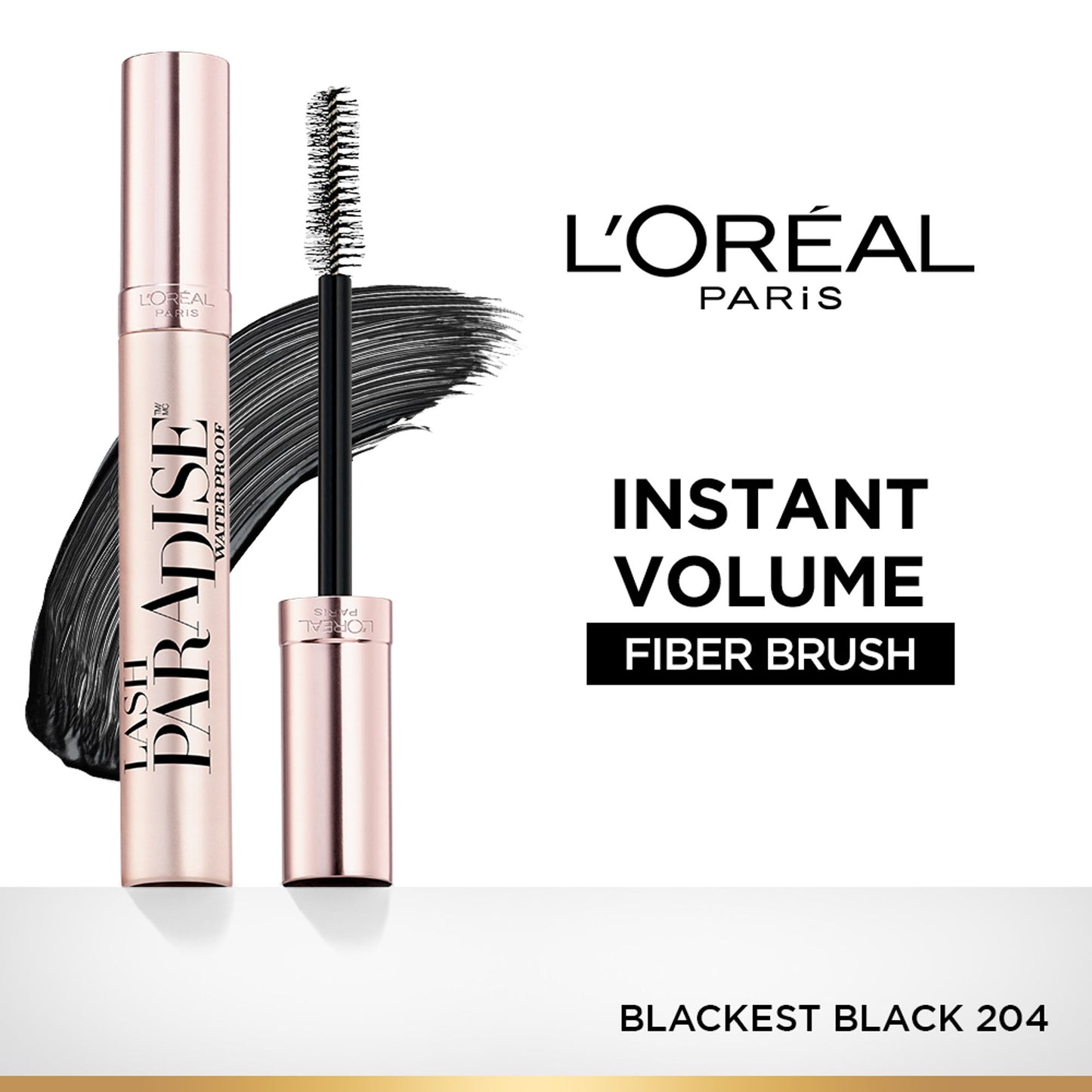L'Oreal Paris Voluminous Lash Paradise Mascara - 204 Blackest Black