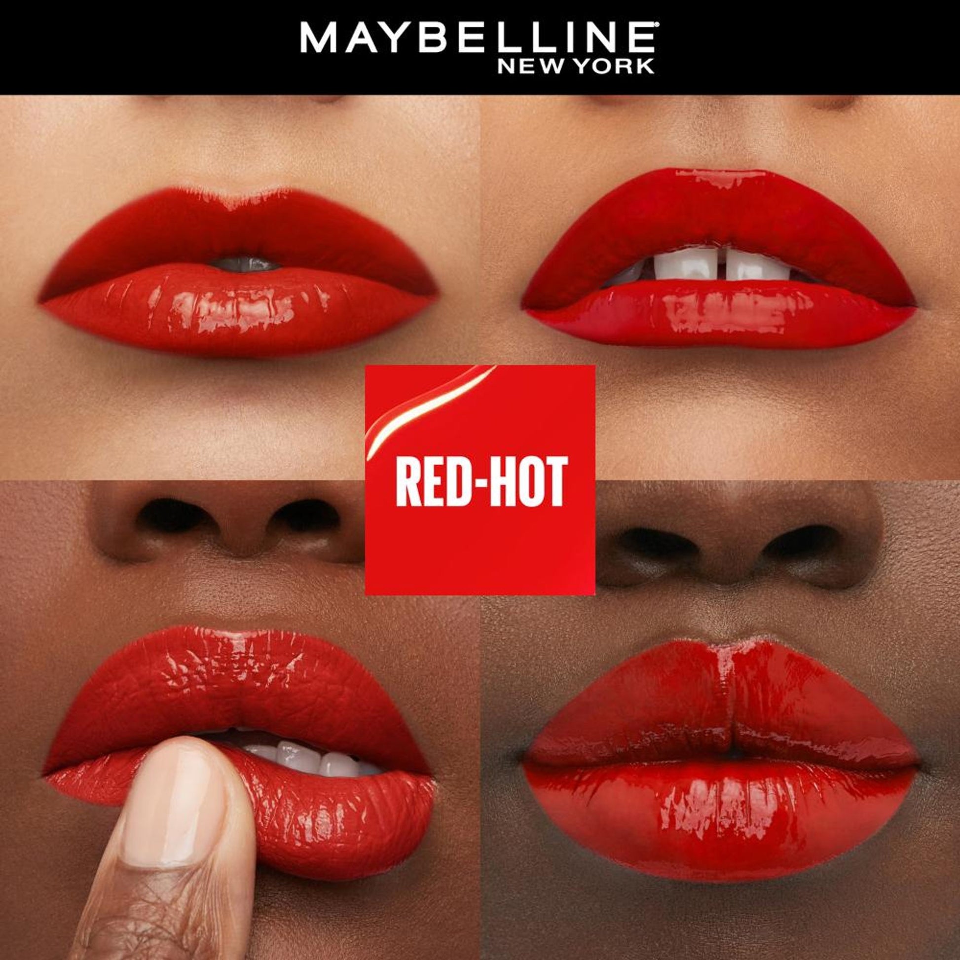 Maybelline New York Super Stay Vinyl Ink Liquid Lipstick, Instant Shine Lasts Up To 16H - Red Hot