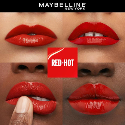 Maybelline New York Super Stay Vinyl Ink Liquid Lipstick, Instant Shine Lasts Up To 16H - Red Hot