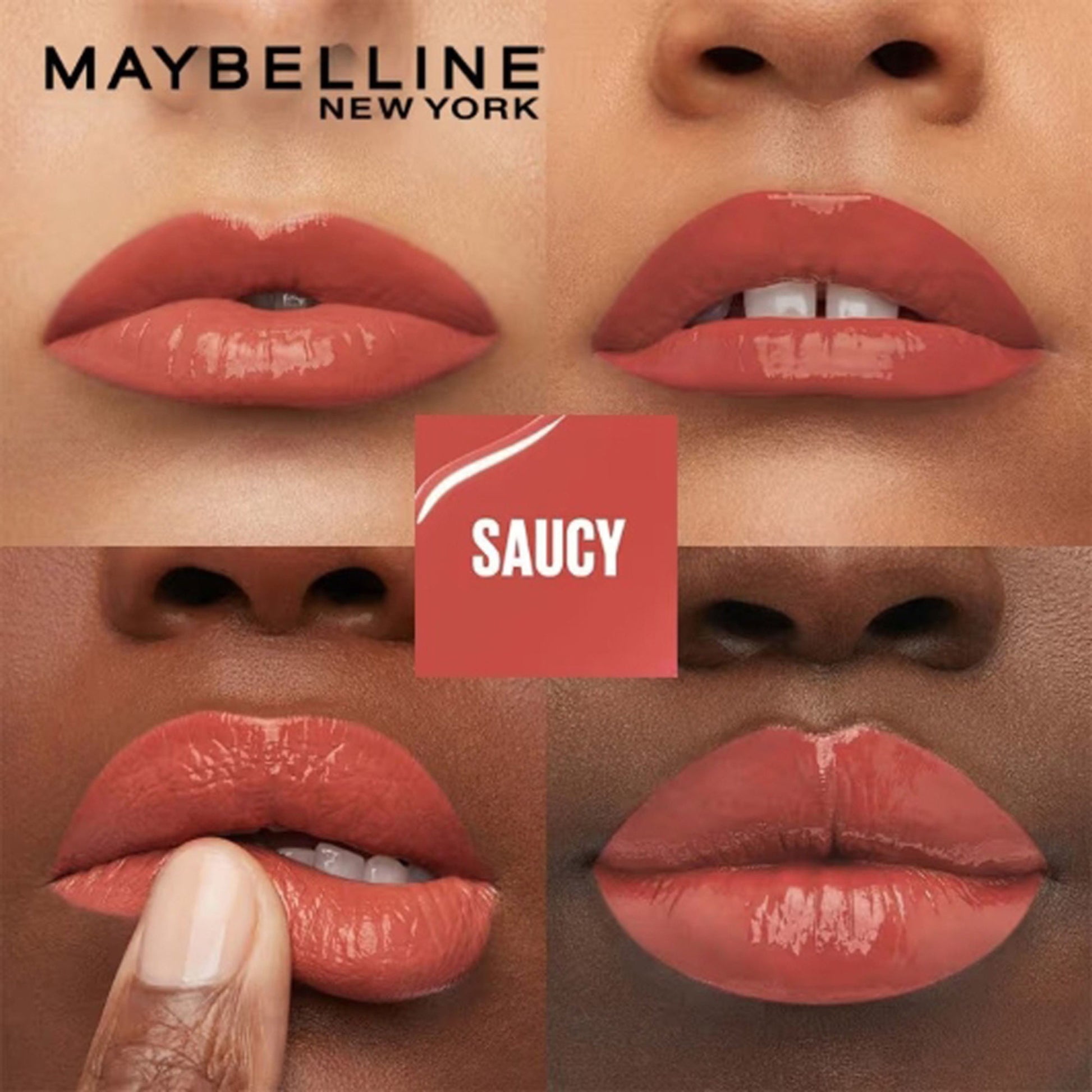 Maybelline New York Super Stay Vinyl Ink Liquid Lipstick, Instant Shine Lasts Up To 16H - Saucy