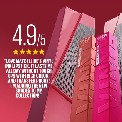 Maybelline New York Super Stay Vinyl Ink Liquid Lipstick, Instant Shine Lasts Up To 16H - Awestruck