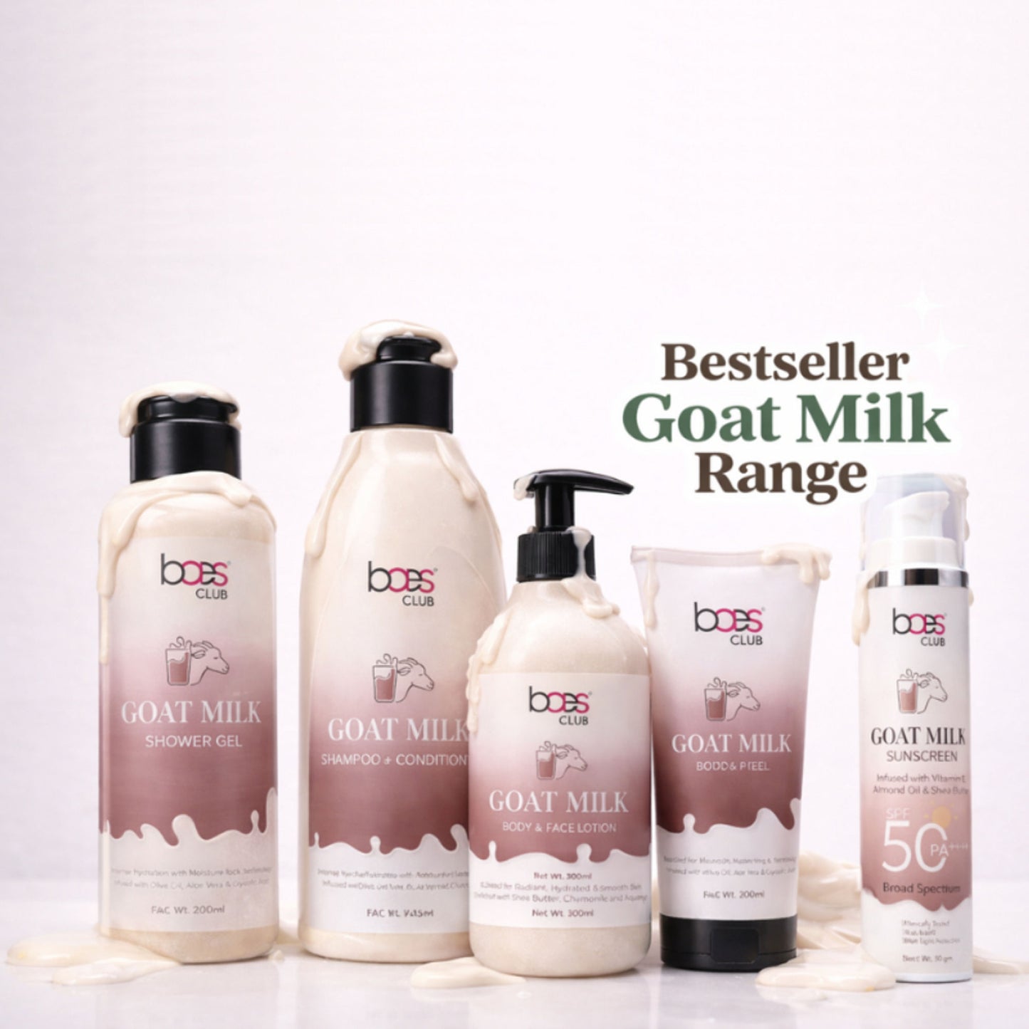 Baes Club Goat Milk Sunscreen Spf 50 Pa++++ With Shea Butter Vitamin E No White Cast All Skin Type