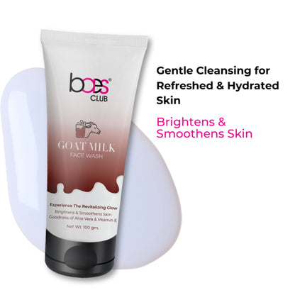 Baes Club Goat Milk Face Wash With Vitamin E & Aloe Vera For Brightening And Smoothening, Unisex