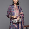 Indyancart VA Women'sFloral Printed Kurta with Trouser & Dupatta