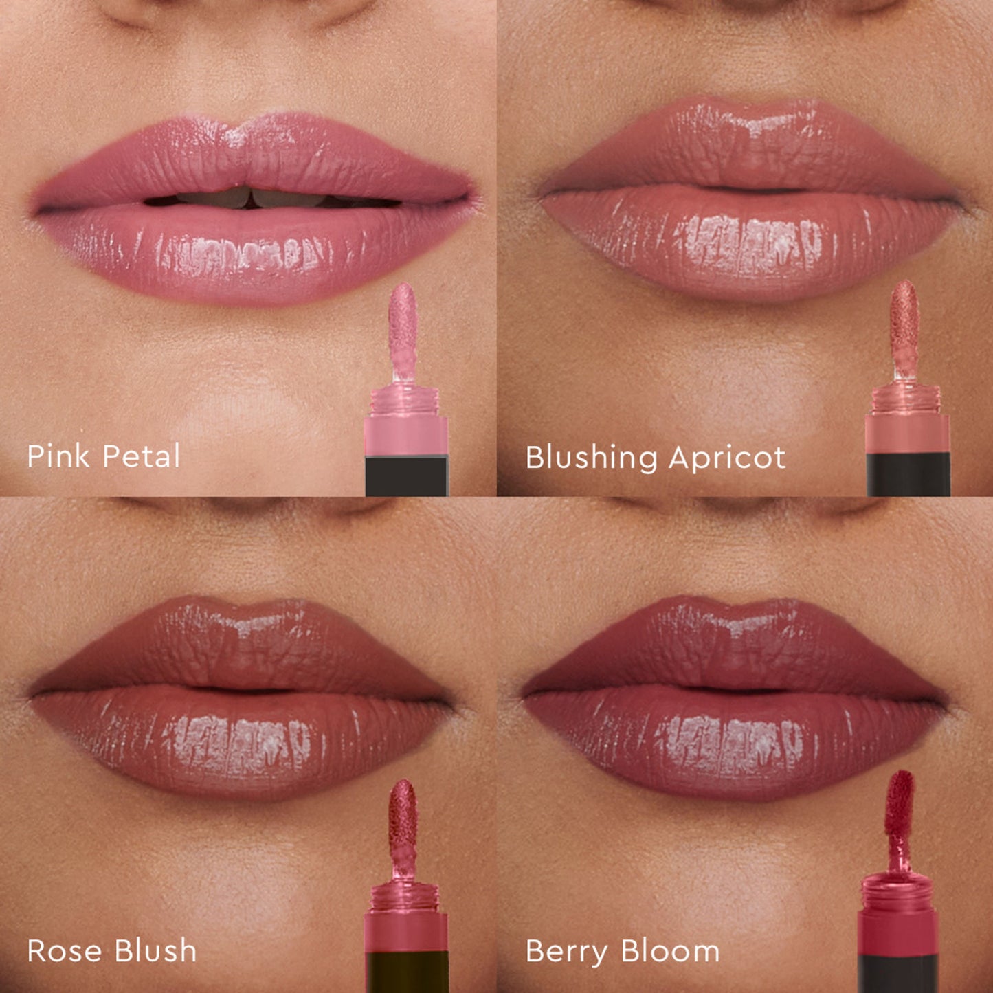 KIRO Four Play Glossfinity Liquid Lipstick - Signature Nude Pink Quad