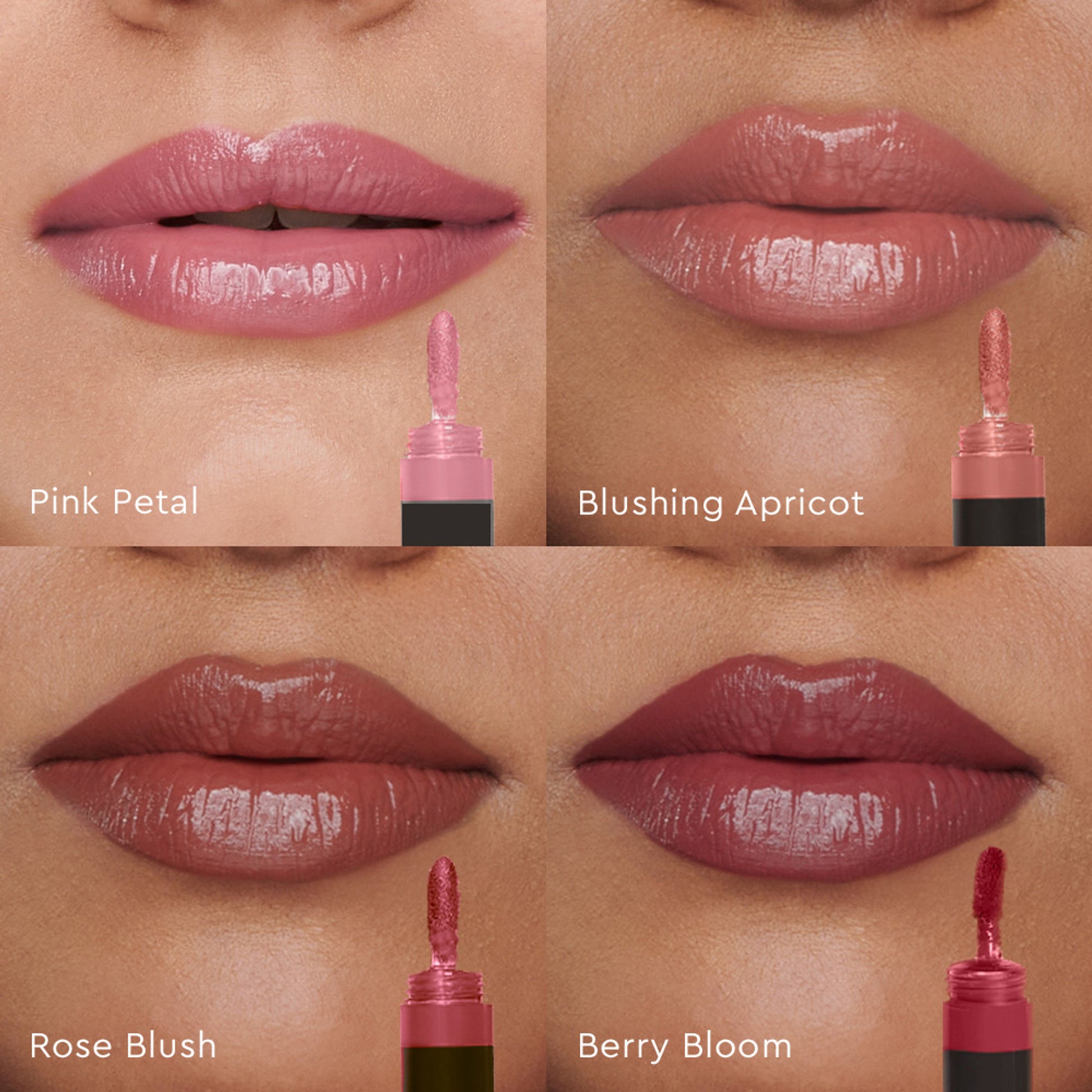 KIRO Four Play Glossfinity Liquid Lipstick - Signature Nude Pink Quad