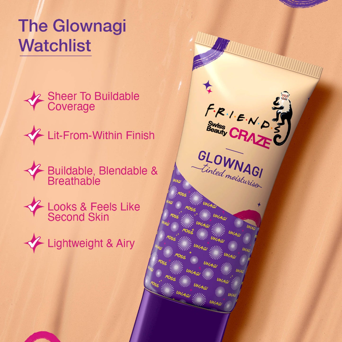 Swiss Beauty Craze Glownagi Tinted Moisturiser Deep Hydrating Formula , Dewy & Radiant Finish