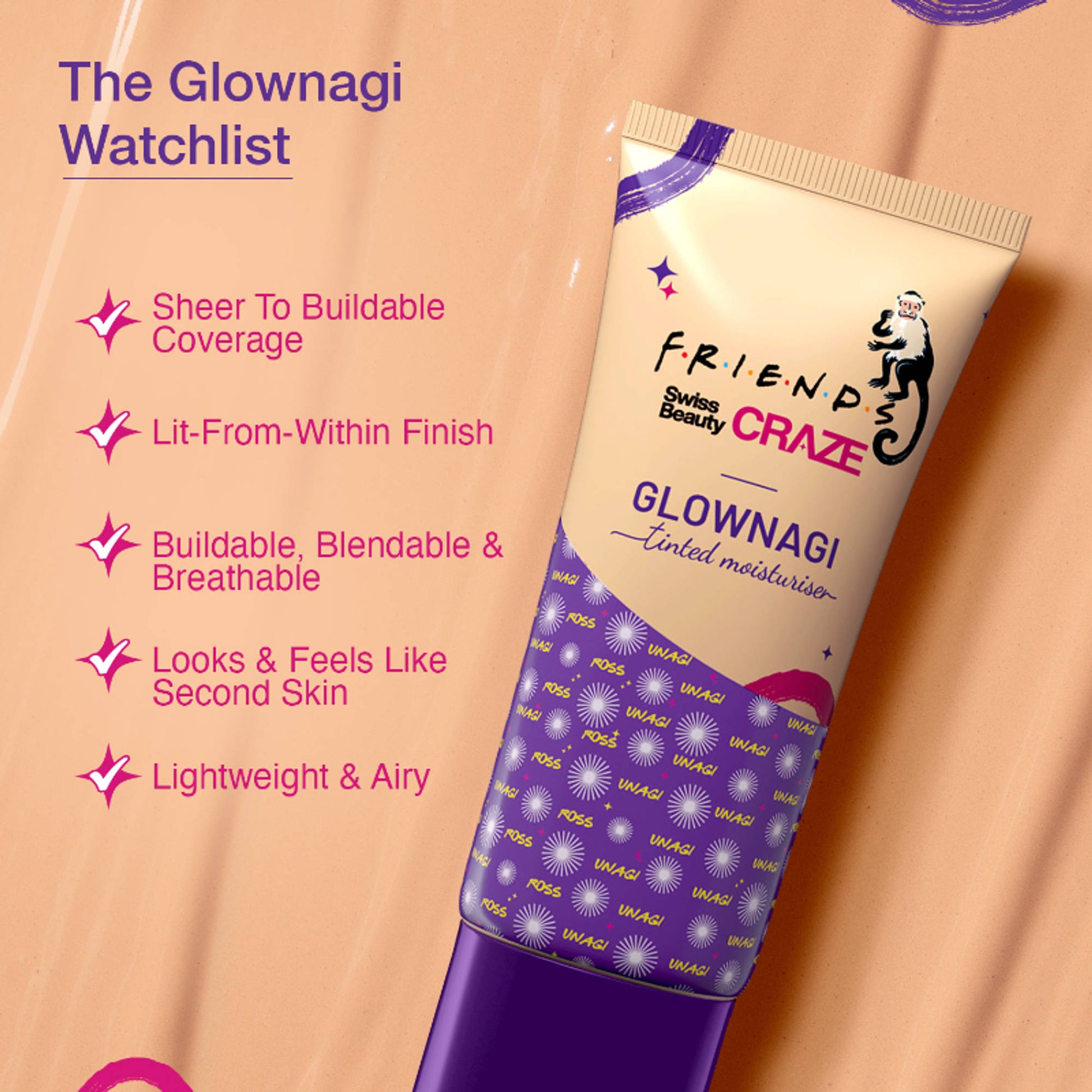 Swiss Beauty Craze Glownagi Tinted Moisturiser Deep Hydrating Formula , Dewy & Radiant Finish