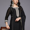 Dhiyona VA Women'sEthnic Motifs Embroidered Zari Panelled Kurta With Trousers & Dupatta