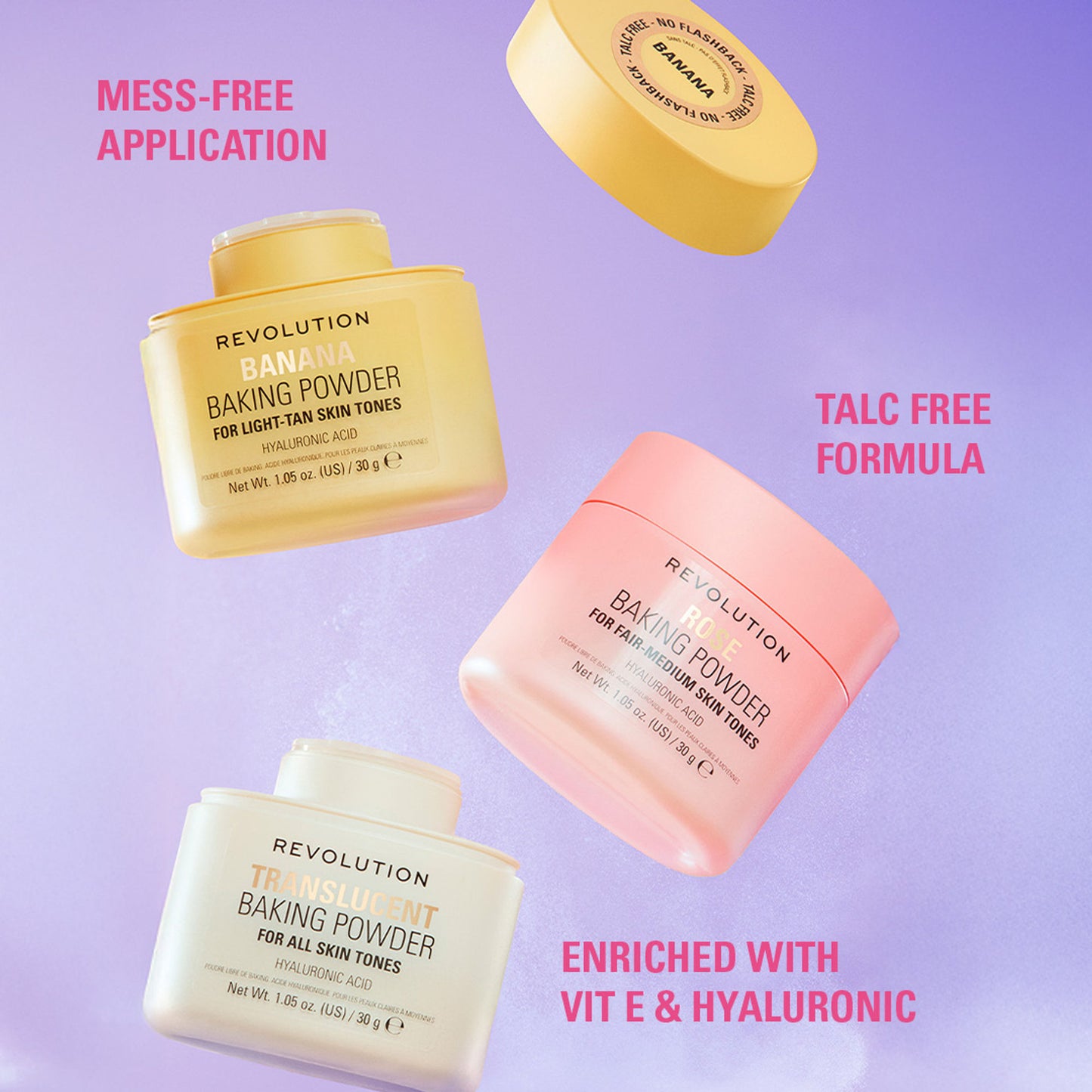Makeup Revolution Loose Baking Powder - Banana
