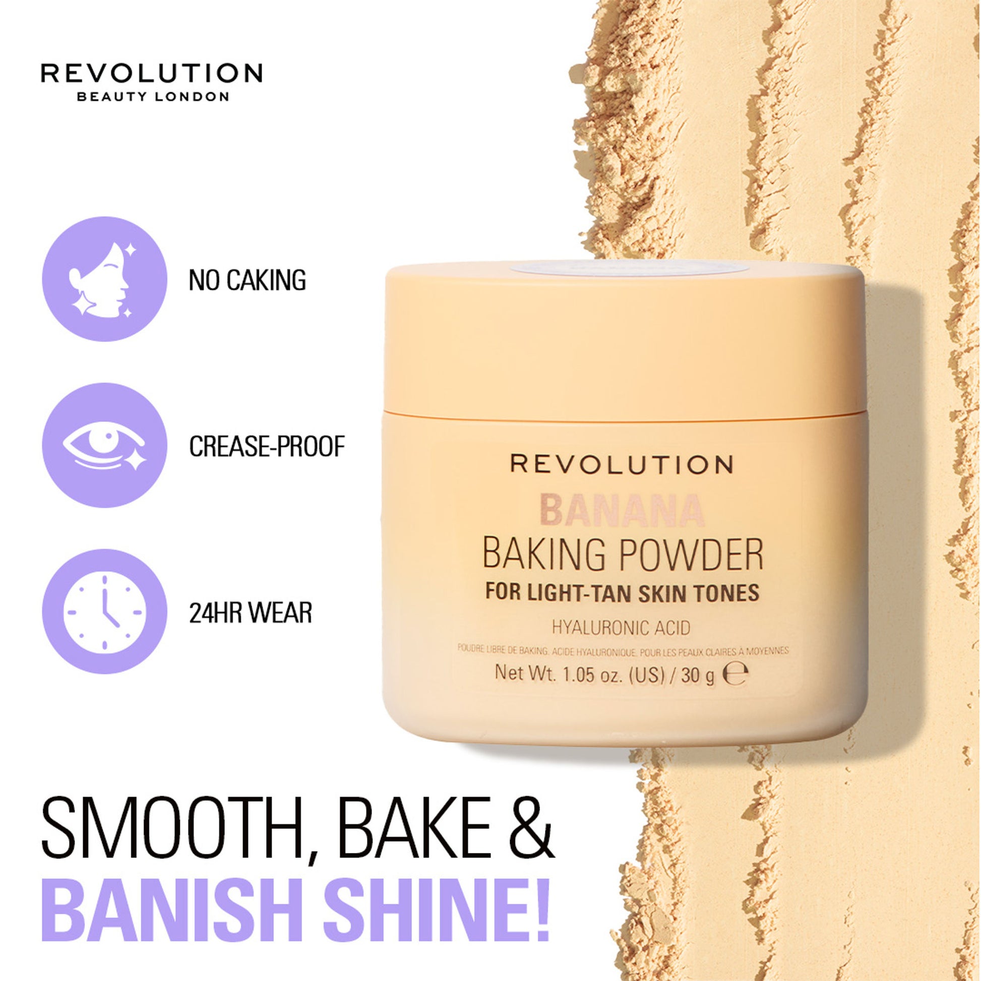 Makeup Revolution Loose Baking Powder - Banana