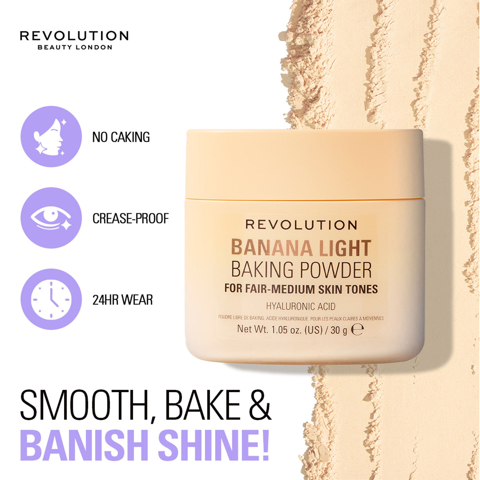 Makeup Revolution Loose Baking Powder - Banana Light