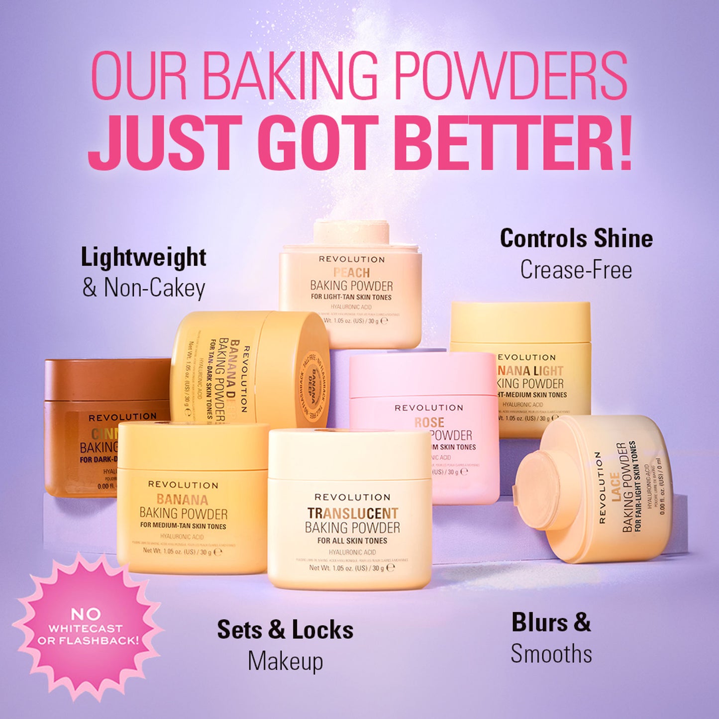 Makeup Revolution Loose Baking Powder - Translucent