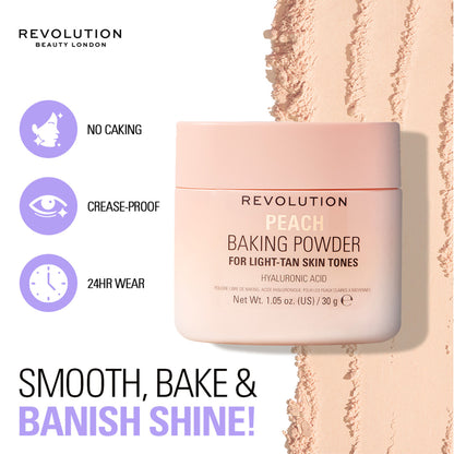 Makeup Revolution Loose Baking Powder - Peach