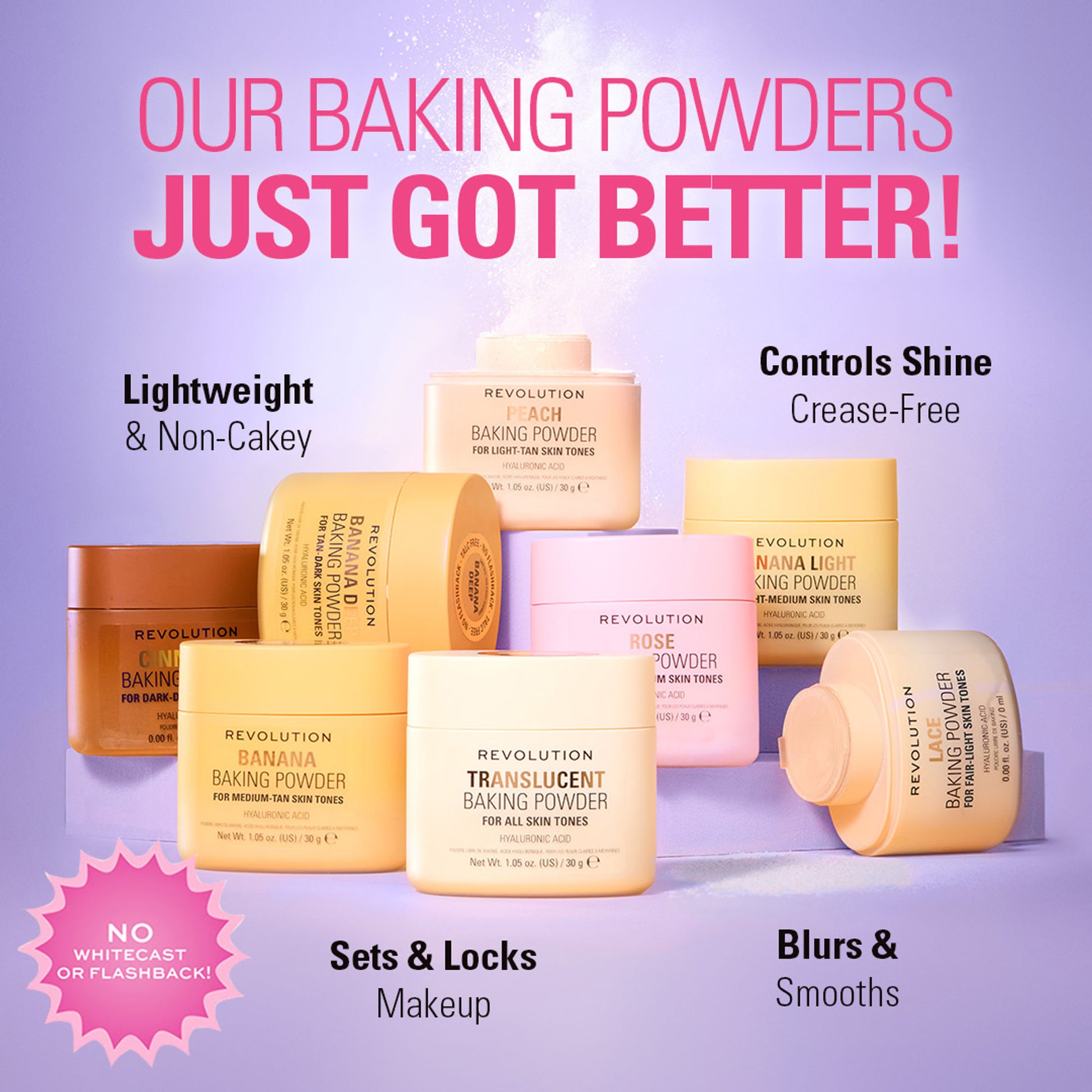 Makeup Revolution Loose Baking Powder - Peach